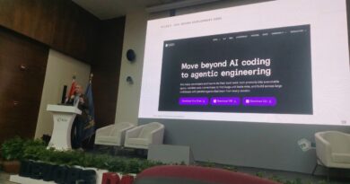 Khalid ElGazzar discussing Kiro IDE from AWS as a SDD tool within DevOpsDaysCairo-2026 conference